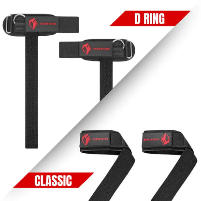 🏋️‍♂️ Premium Classic & D-Ring Lifting Straps – Heavy-Duty Weightlifting Wrist Straps for Maximum Heavy Pulls, Deadlifts, Shrugs & Gym Training 💪