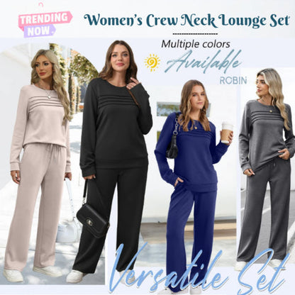 🔥LAST DAY 60% OFF✨Women's Crew Neck Top & Drawstring Pants Set