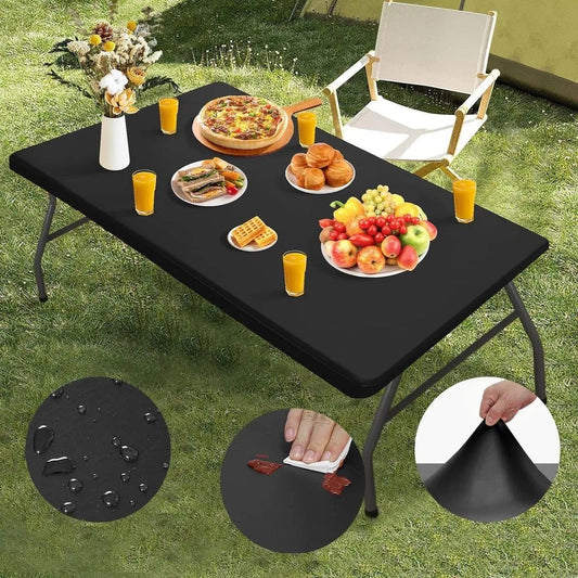 ✨ Sleek Look, Zero Creases – Reusable Spandex Table Cover for Dining & Garden. Half Price. Free UK Delivery