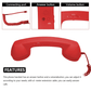 📞 50% OFF NOW! ☎️ Retro Phone Handset – Type-C Wired, HD Speaker & Volume Control, Nostalgic Vintage Style for Calls, Streaming & Content 🎙️