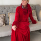 Solid-Color Velvet Elegant Swing Dress