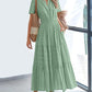 💜 LAST DAY PROMOTION - 50%OFF 💜💐Women's Lightweight Short Sleeve V Neck Elastic Waist Dress