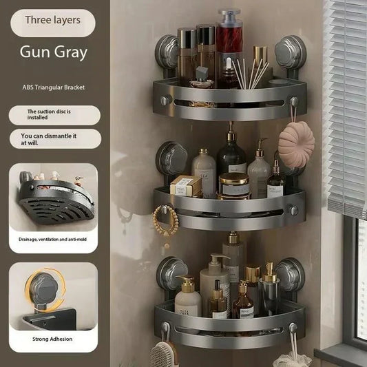 🔥50% OFF!!🚿Corner Shower Caddy Storage Rack – Drill-Free, Space Saving For Bathroom Toiletries ✨