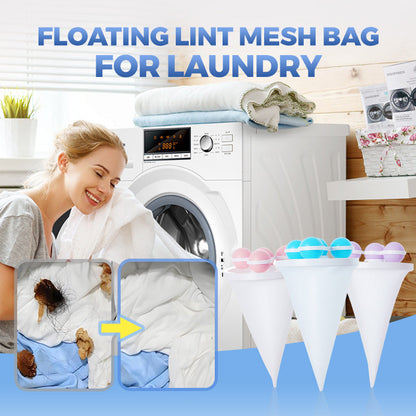 🧺 50% OFF NOW!✨ Floating Lint Catcher for Washing Machine – Traps Lint & Hair – Cleaner Laundry 🧼