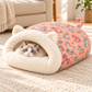 🔥50% OFF!!📢🐾 Semi-Enclosed Warm Pet Sleeping Bag Bed – Windproof & Cosy Winter Nest for Cats & Small Dogs 🌨️
