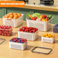 3PCS Fruit Storage Container Set for Fridge with Removable Colander