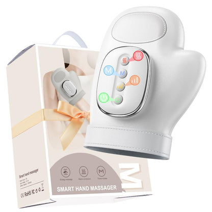 Portable Hand Massager with Heat & Compression, Wireless 3 Modes for Carpal Tunnel Relief
