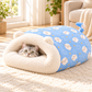 🔥50% OFF!!📢🐾 Semi-Enclosed Warm Pet Sleeping Bag Bed – Windproof & Cosy Winter Nest for Cats & Small Dogs 🌨️