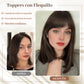 Toppers de Cabello Natural con Flequillo Para Mujer