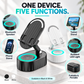 📱 5-in-1 Wireless Induction Bluetooth Speaker Phone Stand 🔊– Multi-Function Desk Gadget for Music, Calls & Hands-Free Viewing ✨