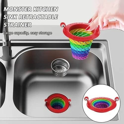 🌈 No More Clogged Drains – Monster Sink Strainer, Foldable & Large Capacity. BOGO Free. UK Stock