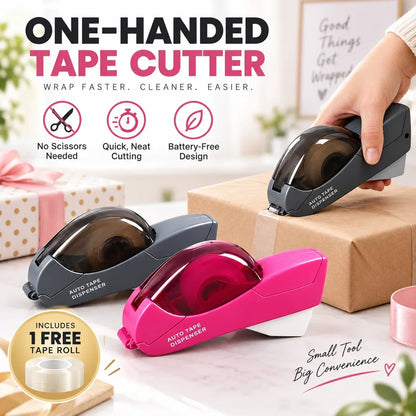 📦 LIMITED-TIME 50% OFF! ✂️ Portable Tape Cutter – One-Hand Operation, Hidden Blade for Safety, Fits 12/19mm Tape 🛡️