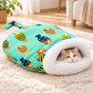 🔥50% OFF!!📢🐾 Semi-Enclosed Warm Pet Sleeping Bag Bed – Windproof & Cosy Winter Nest for Cats & Small Dogs 🌨️