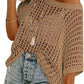 🏖️Women's Summer Scoop Neck ShortSleeve Sweater Casual Crochet Hollow Out KnitTops