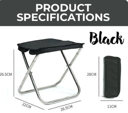 🪑 Save 50%! 🔩 Portable Folding Stool – Stainless Steel & Compact, Lightweight Foldable Seat for Camping, Travel & Home ✨
