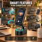 📱 5-in-1 Wireless Induction Bluetooth Speaker Phone Stand 🔊– Multi-Function Desk Gadget for Music, Calls & Hands-Free Viewing ✨
