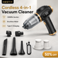 🔥 50% OFF 🚗 Cordless 4-in-1 Car Vacuum – 12000Pa Strong Suction, Portable Handheld Vacuum for Car, Home & Tight Spaces 💨