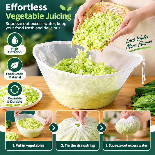 🥬 50% OFF NOW! Fine Mesh Nylon Strainer Bag – Reusable Food Filter Bag for Kitchen Use ✨