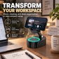 📱 5-in-1 Wireless Induction Bluetooth Speaker Phone Stand 🔊– Multi-Function Desk Gadget for Music, Calls & Hands-Free Viewing ✨