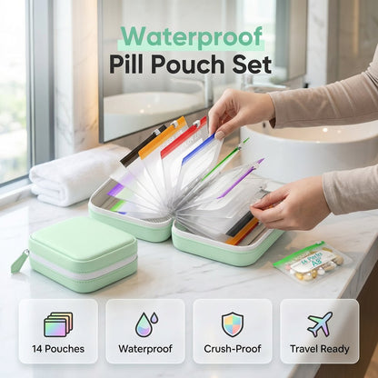 🛡️ Tough Shell, Dry Pills – Weekly Portable Pill Case with Secure Seal. Ideal for Outdoors & Daily Use. Free UK Delivery