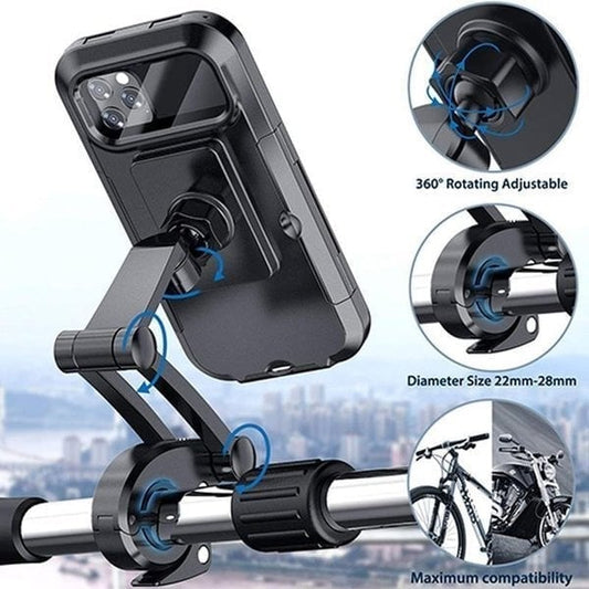 🔥HOT SALE🔥📱📱 Rain-Resistant Phone Holder for Bikes & Motorcycles – Keep Your Phone Secure & Visible in Wet Weather 🌧️