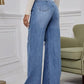 💃 High-Waisted Ripped Wide-Leg Jeans – Designed to elongate the legs and flatter the waist. A loose, relaxed fit through the hip and thigh with a gentle distressed finish. Button fly, floor-skimming hem & effortless cool for every body shape 🌸