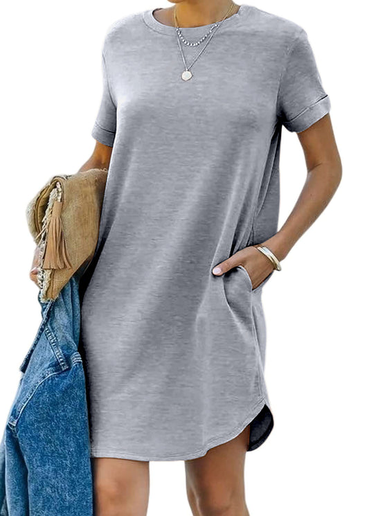 🔥LAST DAY SALE 49% OFF💝Women's Casual Short Sleeve T Shirt Dress