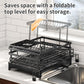Foldable Over Sink Dish Drying Rack｜Pull-Out 2-Tier Dish Drainer with Utensil Holder｜Space Saving Kitchen Organizer