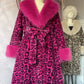 🎁2026 New Arrivals 60% OFF💥Women's Leopard Print Fluffy Faux Fur Coat with Belt🔥🔥