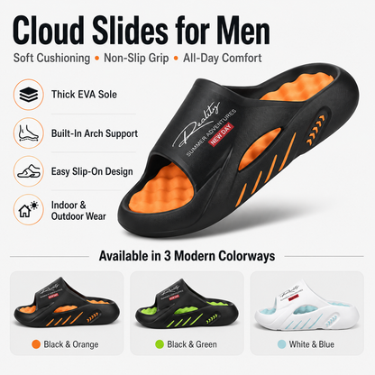 🔥Hot Sale 50% OFF🔥 Cloud-Like Memory Foam Slides – Relieve Foot Pain, Arch Support & Cushioned Comfort for Tired Feet ☁️🦶