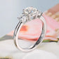 3 Stones Moissanite Sterling Silver Ring