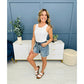 💖LAST DAY SALE 50% OFF🥰High Rise Frayed Hem Cut Off Dad Shorts