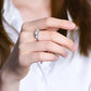 3 Stones Moissanite Sterling Silver Ring
