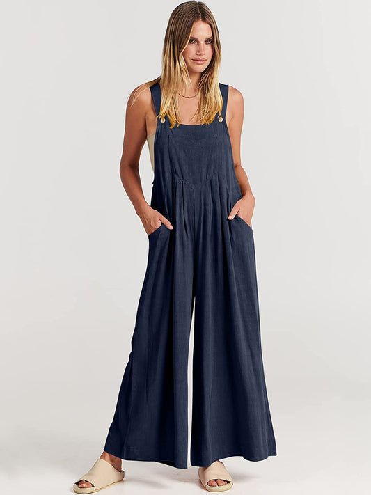 🔥Hot Sale🔥Plus Size Wide Leg Overalls Jumpsuit（Buy 2 Free Shipping）