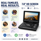 📺 Keep the Kids Happy on Every Road Trip – 7.8" Portable DVD Player with Rechargeable Battery. Free UK Delivery