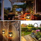 Vintage Metal Solar Lanterns 2PCS Upgraded Hanging Solar Lights Waterproof Outdoor Decorative Lights for Garden Yard Patio Pathway Solar Security Lights