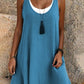 ⏰ Summer Hot Sale 50% OFF 💃 Women's Casual Loose Sleeveless Fake Two-Piece Tank Dress – Layered Look, One-Piece Ease & Effortlessly Cool 🌸✨