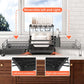 Foldable Over Sink Dish Drying Rack｜Pull-Out 2-Tier Dish Drainer with Utensil Holder｜Space Saving Kitchen Organizer