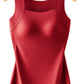 2-Piece Set💕Women’s U Neck Thermal Tank Tops with Built-In Bra