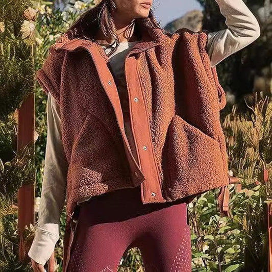Women's Oversized Fuzzy Vest