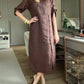 ⏳ Limited Time Hot Sale 50% OFF ✨Women's Button-Down Side Slit Maxi Dress