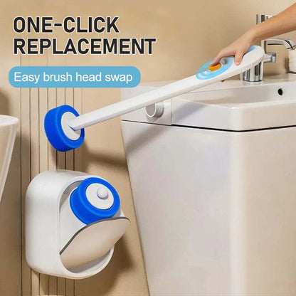 🧹 Disposable Toilet Brush with Replaceable Head | Hygienic, No-Touch Disposal & Perfect for a Fresh, Clean Bathroom