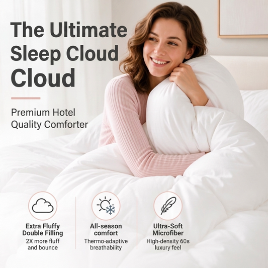 🏆 LAST DAY 50% OFF 🛏️ Ultra-Soft Luxury Hotel-Style Comforter – Plush, Breathable & Perfect for a Five-Star Sleep Experience ✨