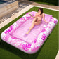 Sloosh-L/XL Inflatable Tanning Pool Lounge Float With Cup Holder, 70“X46”/85″ x 57″ Extra Large Pool Floats Adult with Pillow, 4 in 1 Suntan Tub Raft Floatie, Sunbathing Bed Lounge for Water Blow Up Kids Ball Pit Party Gifts, inflatable Sofa Swimming
