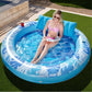 Sloosh-L/XL Inflatable Tanning Pool Lounge Float With Cup Holder, 70“X46”/85″ x 57″ Extra Large Pool Floats Adult with Pillow, 4 in 1 Suntan Tub Raft Floatie, Sunbathing Bed Lounge for Water Blow Up Kids Ball Pit Party Gifts, inflatable Sofa Swimming
