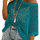 🏖️Women's Summer Scoop Neck ShortSleeve Sweater Casual Crochet Hollow Out KnitTops