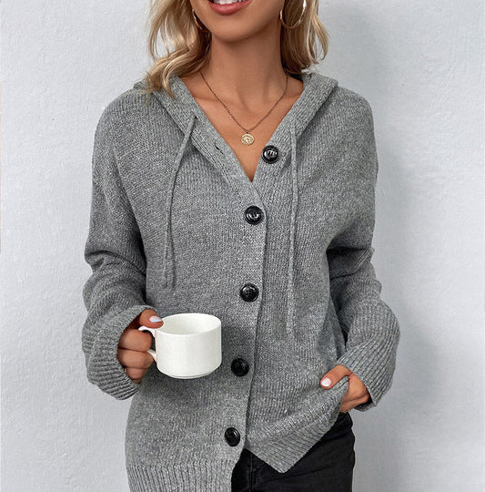 🏆 LAST DAY SALE 50% OFF 🔥 Women's Autumn Knit Drawstring Hooded Coat – Cosy, Relaxed Fit & Perfect for Layering on Crisp Days 🍂✨