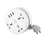 🔌 Tidy Desk, One Cable – Cord-Winding Power Strip with UK Plug & USB-C Fast Charging. UK Stock