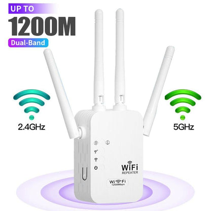 🎉 2026 Sale 📶 1200Mbps Dual Band WiFi Extender – Wide Coverage Booster for Home 🏡