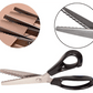 🧵 Cut Through Layers with Ease – Ergonomic Serrated Sewing Scissors for Denim, Cotton & Craft. Free UK Delivery
